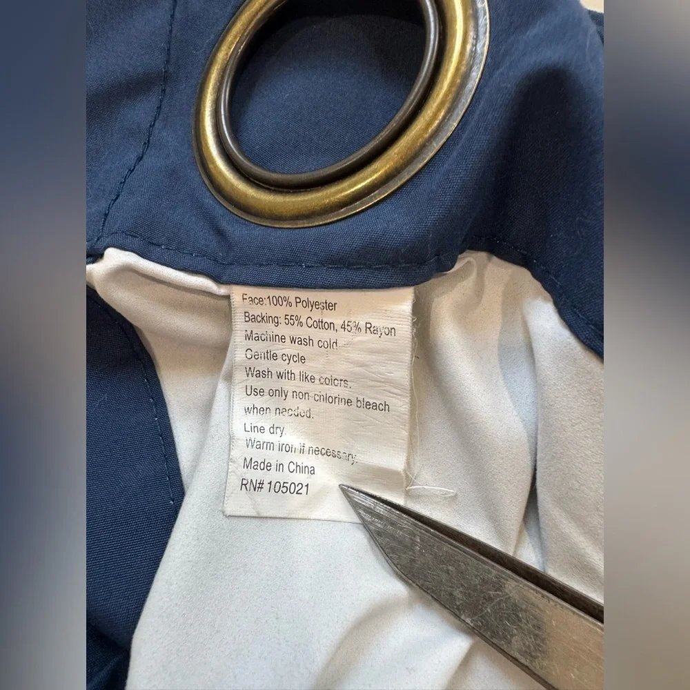 2 Panel Navy Blue Blackout Curtains Approx‎ 81x42